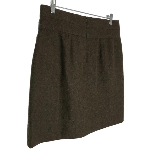 Vintage Fossil Brown Wool Blend Mini Skirt with Pockets Size 6 - Picture 14 of 15